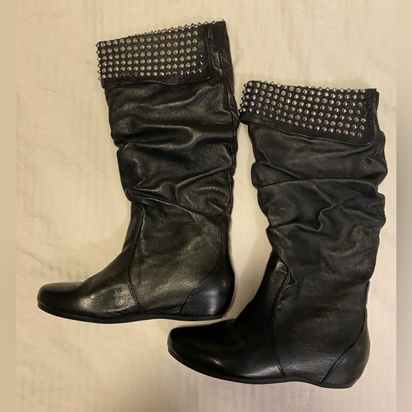 Steve Madden Leather Stud Boots - Picture 3 of 8